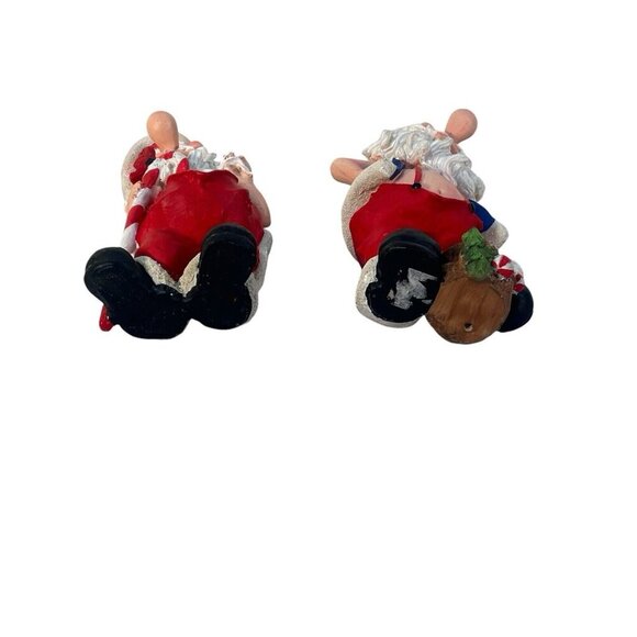 vintage lot of 2 whimsy ceramic santa figurines 9'' super cute - Picture 9 of 13